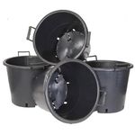 YouGarden - Heavy Duty 30L Plant Pots (Pack of 4) 40cm Diameter - Plastic Planters for Outdoor Plants - Large 15.7' Flower Pots for Gardens - Perfect for Flowers, Vegetables & General Use