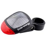 Strauss Bicycle Solar LED Tail Light (White) | Waterproof Rear Bike Light with 3 Light Modes | Cycling Safety Light with Fast-Charging| Ideal for Road, Mountain, and Commuter Bikes