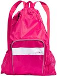 Athletico Mesh Swim Bag - Mesh Pool Bag With Wet & Dry Compartments for Swimming, the Beach, Camping and More (Pink)