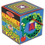 Melissa & Doug Deluxe 10-Piece Alphabet Nesting and Stacking Blocks