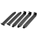 sourcing map 5PCS PCI Slot Covers, Black Vented PCI Slot Cover Dust Filter Blanking Plate for Computer Cases with Screws