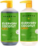 Alaffia Coconut & Coffee Berry Purely Coconut Value Set: Body Wash & Body Lotion, 32 Fl Oz each