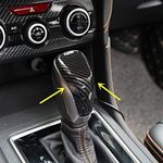 Sport Chrome Carbon Fiber Print Gear Shift Knob Cover Trim for Subaru Forester XV Crosstrek Outback Impreza (Carbon Fiber Print)