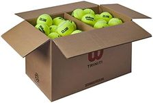 Wilson Tennis Balls Triniti, 72 Balls, Cardboard 100% Recyclable, Yellow, WR8201501