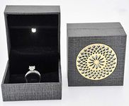 Moon Wood Jewellery LED Light Box For Big Or Cocktail Rings (Grey)