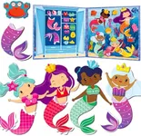 QUOKKA Magnetic Dress-Up Dolls for Girls Boys with 35 Magnetic Pieces - Creative Magnetic Play Set for Home or Travel - Perfect Magnetic Paper Dolls for Ages 3 and Up, Boost Storytelling with Mermaids