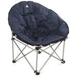 Trespass Folding Moon Chair Round Cushioned Camping Seat Oversized with Carry Bag 80cm L x 100cm W x 100cm H Tycho