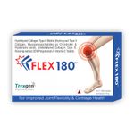 Trexgen FLEX180™ Advanced Total Joint Pain & Cartilage Repair-Matrix Collagen Type 2(350mg Hydrolyzed & Undenatured 40mg),Chondroitin 100mg,Hyaluronic acid 50mg,Rosehip 375mg (Pack of 1x30 Tablets)