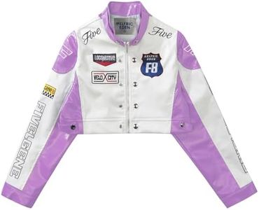 Aelfric Eden Cropped Leather Jacket Women PU Crop Moto Biker Racing Trendy Fashion Casual Coats