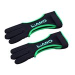 Archery Finger Guard Adjustable Three-finger Glove Archery Feild Serviceable Gloves for Youth Adult Beginner, Green, S