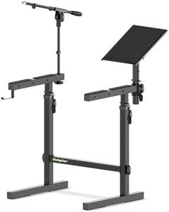 NiuNyuNeu Multi-Functional Keyboard Stand Heavy Duty Piano Stand with Microphone Stand and Laptop Stand