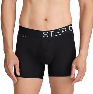 STEP ONE Mens Underwear Trunk Briefs, 1 Pair, Underwear for Men, Moisture Wicking, 3D Pouch + No Ride Up Trunk Briefs for Men Black XL