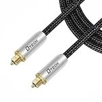 DTech Digital Optical Audio Cable Toslink for TV Soundbar Receiver Home Theater Surround Sound System Stereo Speaker Copper Shell, Braided Jacket, Black (1.5m)