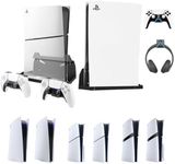 BracNova Wall Mount For PS5 Original, PS5 Slim, and PS5 Pro-Steel PS5 Wall Mount Kit With 2 Removable Controller Holder And Silicone Backrest-Mounts PlayStation 5 on a Wall by Your TV