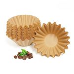 MUCXNIIY 1-2 Cup Brown Coffee Filters, 100 Count Unbleached Basket Coffee Filter Paper for Miniature Mr Coffee, Small Coffee Maker, Single Serve Coffee Pot, Pour Over Coffee Kit