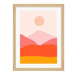 COLOSSAL ART HOUSE Abstract Landscape Art Poster Frame Wall Painting for Living Room, Bedroom, Kitchen and Office Wall Decoration Frame décor (13x17 Inch Framed Picture with Poster)