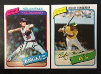 1980 Topps Baseball Complete Set Henderson Rookie