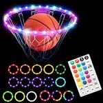 Led Basketball Hoop Light, Remote Control Basketball Rim Light with 16 Colors 7 Flashing Mode, Light Up Rim for Kids Teenagers Adults, Suitable for Basketball Game and Training at Night