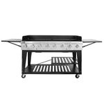 Portable Propane Gas BBQ Grill | Heavy Duty 104,000 BTU Barbecue Grill with 969 Sq. In. Cooking Surface | GB8000 Propane BBQ Grill with Side Shelves for Camping, Picnic, Backyard & Outdoor Cooking