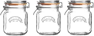 Kilner 1 Litre Square Glass Clip To