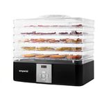 Emperial Food Dehydrator | Digital Electric Food Dryer with Timer | For Fruit, Meat, Jerky, Vegetables & Healthy Snacks | Adjustable Temperature 35–70°C | 5-Tier BPA-Free Trays | 240W