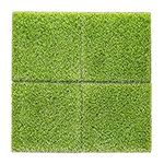 Navaris Artificial Grass Squares - 12" x 12" Fake Green Grass Squares Panels for Indoor and Outdoor Use - Fake Grass Patches for Lawn - Pack of 4