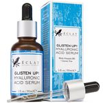 Eclat Skincare Hyaluronic Acid Serum for Face – 2.5% Hyaluronic Acid + 3% B5, Vitamin C & E - Hydrating Anti Aging & Anti Wrinkle Face Serum - Moisturizing & Plumping Formula for Smooth Skin 30 ml