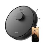 DREAME D9 Max Gen2 Robot Vacuum Cleaner, 6000Pa Vacuum Robot with Mop Function, Movable Brush, Multi-Floor Maps, Ideal for Carpets, Hard Floors and Pet Hair, Black, 285 Minutes
