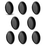 HOMOTEK 8 Pack Closet Door Finger Pull 2-1/8”, Easy Snap in Installation, Black, Fits a 5/16”Depth x 2-1/8" Diameter Opening Hole