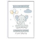 New Baby Card - Baby Boy - Born in 2024