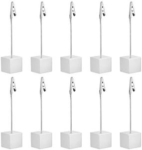 Hemoton 10 Piezas Memo Clip Portafotos Pinza Portanotas Soporte para Tarjetas de Mesa Titular de Número Titulares de Tarjeta de Número de Mesa de Plata Soportes Clip de Nota Memo (Plata)
