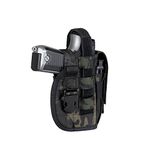 EXCELLENT ELITE SPANKER Tactical Adjustable Pistol Holster for M1911 G17 G18 G19 G26 G34 XD-45acp CZ P-10C (Multicam-Black)