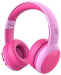 gorsun bluetooth kids headphones with 85dB limited Volume, Children's Wireless Bluetooth Headphones, Foldable bluetooth Stereo over-Ear kids headsets - Pink New Version