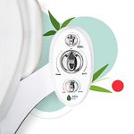 Zen Bidet Attachment for Toilet Warm Water - Dual Nozzle Warm Water Bidet Attachment with Self-Cleaning Nozzles and Ceramic Valves - 15 Minute DIY Installation with Picture Instructions