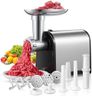 FOHERE Electric Meat Grinder, 3-in-1 Meat Mincer Machine & Sausage Stuffer, Stainless Steel Meat Mincers for Home use with 3 Grinding Plates, Kubbe Kit & 3 Sausage Stuffer Tubes, 3000W Max