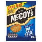 The Real McCoys Ridge Cut Salt and Malt Vinegar Flavour Potato Crisps 47.5g x 36 Bags