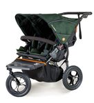 Out ‘n’ About Nipper Double Stroller | Side by Side Pushchair | Newborn - 4 Years | All-Terrain Twin Buggy | Sycamore Green | Rain Cover and Removable Basket Included