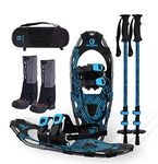 G2 21 Inches Light Weight Snowshoes for Women Men Youth, Set with Trekking Poles, Tote Bag, Gaiters,Special Fast Ratchet Binding, Blue Available