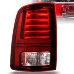 Lochnchn Led Tail Lights Compatible with Ram 1500 2013-2018 Ram 2500/3500 2014-2018 Rear Taillight with Blub Brake Lamp Assembly Red Lens Black Interior Left Driver Side Replace 68093081AB