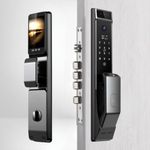 GOLENS Luxury Smart Door Lock Digital Lock with Fingerprint | Camera | WiFi | Mobile App | PIN | RFID Card | Manual Key Access for Wooden Doors (X12)