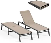 Patio Chaise Lounge Chair, Foldable