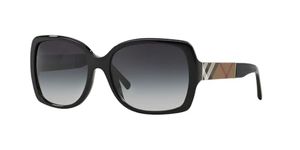 Burberry BE4160 34338G Black BE4160 Square Sunglasses Lens Category 3 Size 58mm