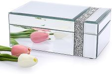 Tolida Mirrored Jewelry Box with Gl