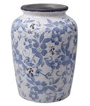 Vintage Blue and White Vase Porcelain Flower Vase Ceramic for Home Christmas Decor Rustic