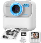 Upgrade Kids Camera Instant Print for Boys and Girls, 1080P HD Dual-Lens Selfie Digital Camera with Print Paper & 32G Card, Christmas Birthday Gifts Toys for Toddler and Teenagers Age 3-16 Years Old