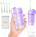 Bitvae P1 Water Dental Flosser, Portable Water Flosser Picks, Cordless Mini Water Flosser with Telescopic Water Tank, IPX7 Waterproof Water Flosser Teeth Picks, Brace & Sensitive Teeth Care, Purple