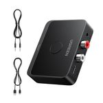 UGREEN Bluetooth 6.0 Receiver with LDAC Hi-Res Audio, Bluetooth Audio Adapter for Hi-Fi, 15H Playtime, Long Range, Dual Pairing, Wireless Adapter for Speakers/Home Stereo