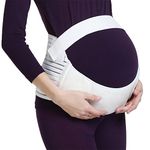 Amour Eden - Maternity Support Breathable and Comfortable - Pregnancy Belt - Belly Brace - White - M