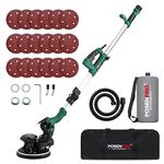 POSENPRO Drywall Sander, 810W 7A Electric Drywall Sander with Vacuum Auto Dust Collection, Variable Speed 500-2100RPM Power Wall Sander with 18 Pcs Sanding Discs, LED Light, Extension Handle