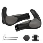 ROGTYO Bicycle Grips Ergonomic Bicycle Handlebar Grips Rubber Non-slip Mountain Bike Handlebar Grips 22mm, Cycling Grips for MTB BMX Mountain Bike Electric Bike, Folding Bike,Scooter (Gray)